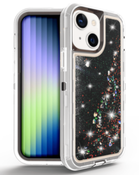 Protective Glitter Liquid Bumper Case  for iPhone 14