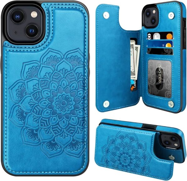 Back Wallet Card Holder Case for iPhone 15 Pro