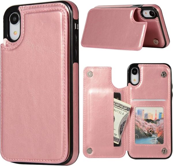Back Wallet Card Holder Case for iPhone XR