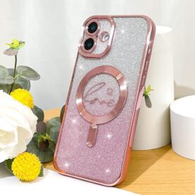 Glitter Wireless Charging Case for iPhone 16 Plus