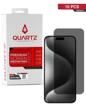 QUARTZ Privacy Tempered Glass for iPhone 16