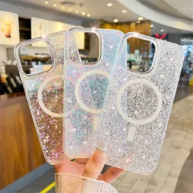 Glitter Wireless Charging Case for iPhone 14 Plus