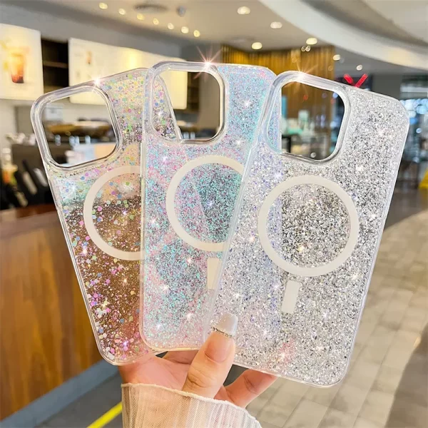 Glitter Wireless Charging Case for iPhone 14 Plus