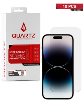 QUARTZ Clear Tempered Glass for iPhone 14 Pro